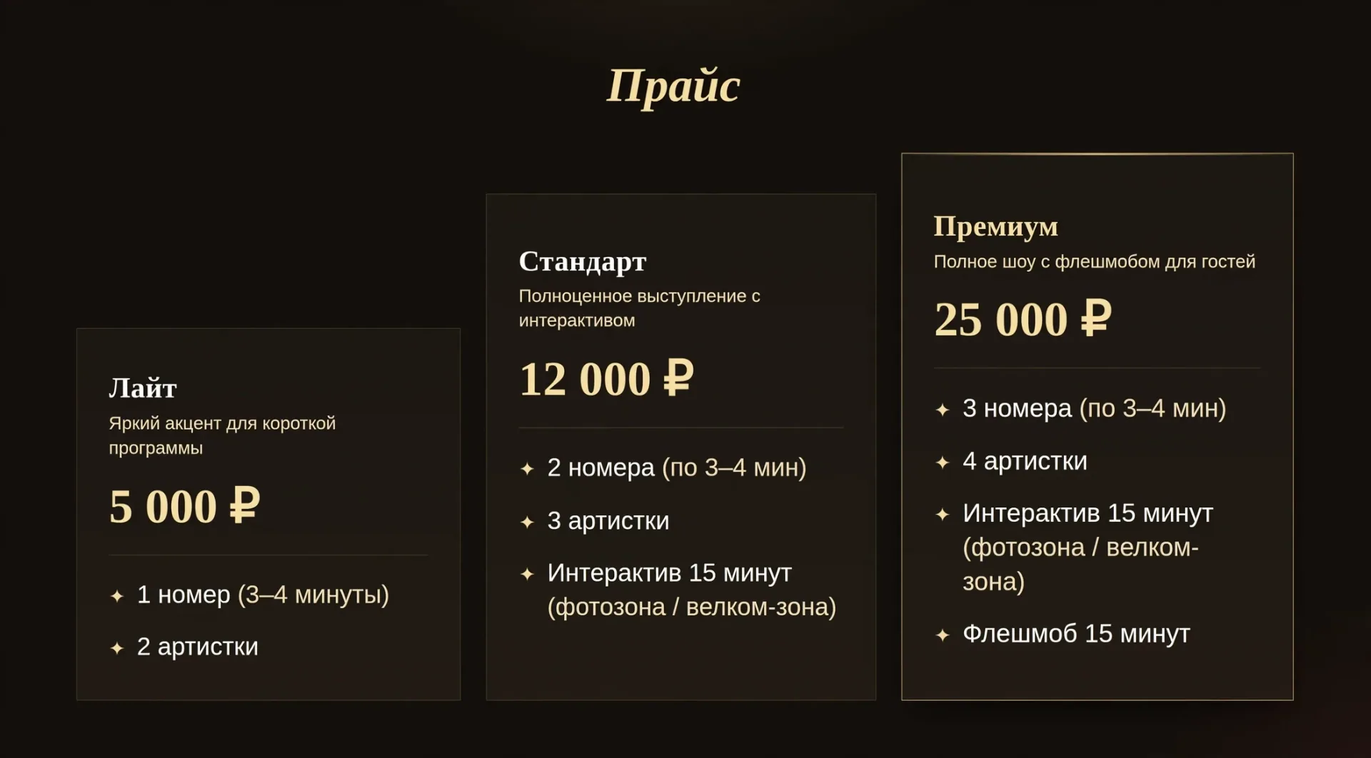 Костюмерная шоу-балета Роялти